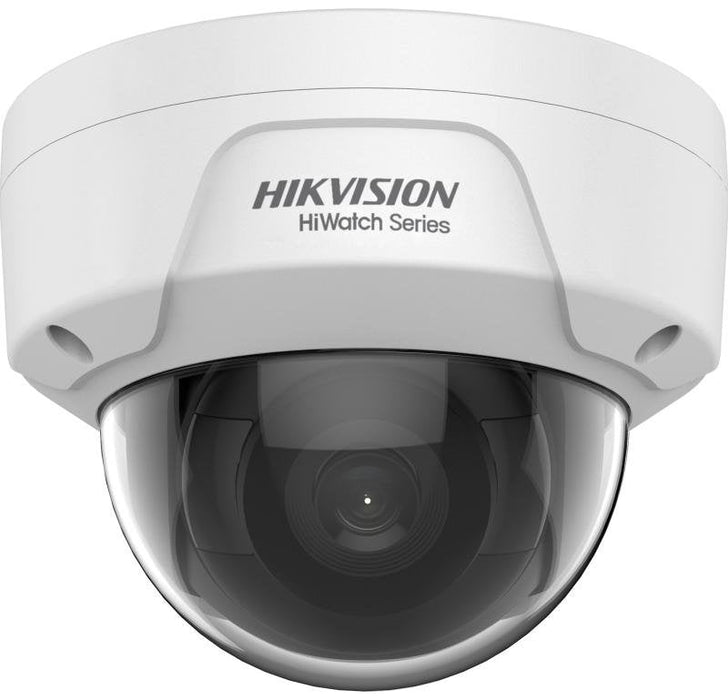 Cámara Hikvision Hwi-D140ha De Seguridad Domo Ip 4mp Antivandálico De Exterior Con Visión Nocturna 30m, Lente Fija 2.8mm, Wdr 120db, H.265+, Ip67, Ik10, Poe - Blanco
