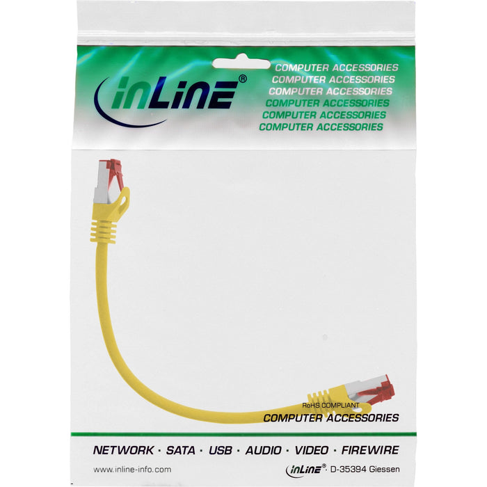 Cable De Red Inline S/Ftp Pimf Cat.6 250mhz Cobre Libre De Halógenos Amarillo 0.3m