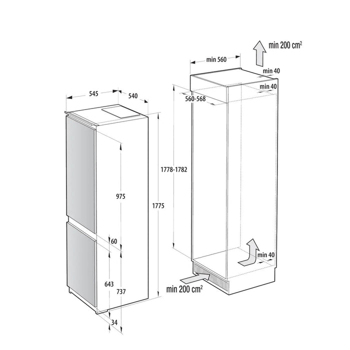 EAN 3838782838408 - Gorenje NRKI517E41 Integrado 252 L Blanco imagen 13