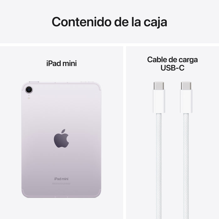 EAN 0195949756047 - Apple iPad mini 7th gen 5G TD-LTE & FDD-LTE 128 GB 21,1 cm (8.3") Wi-Fi 6E (802.11ax) iPadOS 18 Púrpura imagen 10