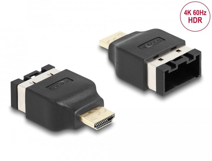 Delock Adaptador Hdmi De Automóvil Hdmi-E Hembra A Hdmi-A Macho 4k 60 Hz