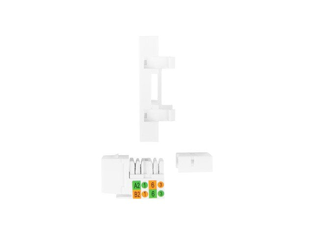 EAN 5901969423891 - Lanberg WS-4545-RJ45K-W placa de pared y cubierta de interruptor Blanco imagen 2