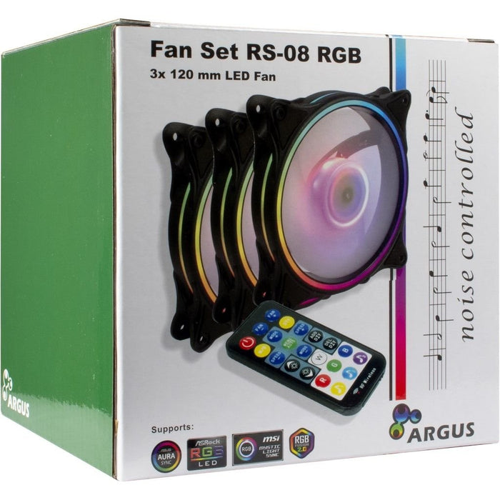 EAN 4260455646208 - Inter-Tech Argus RS-08 Carcasa del ordenador Ventilador 12 cm Negro, Blanco 3 pieza(s) imagen 7