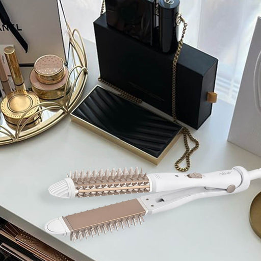 EAN 4820268322395 - Maestro MR-263 Utensilio de peinado Cepillo alisador y rizador de pelo Caliente Blanco, Oro rosa 55 W imagen 2