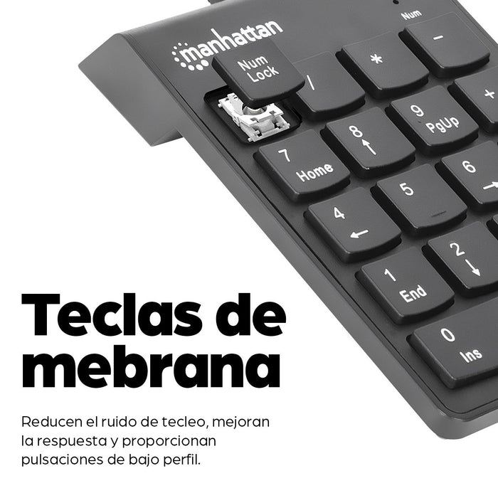 EAN 0766623176354 - Manhattan 176354 teclado numérico Universal USB Negro imagen 2