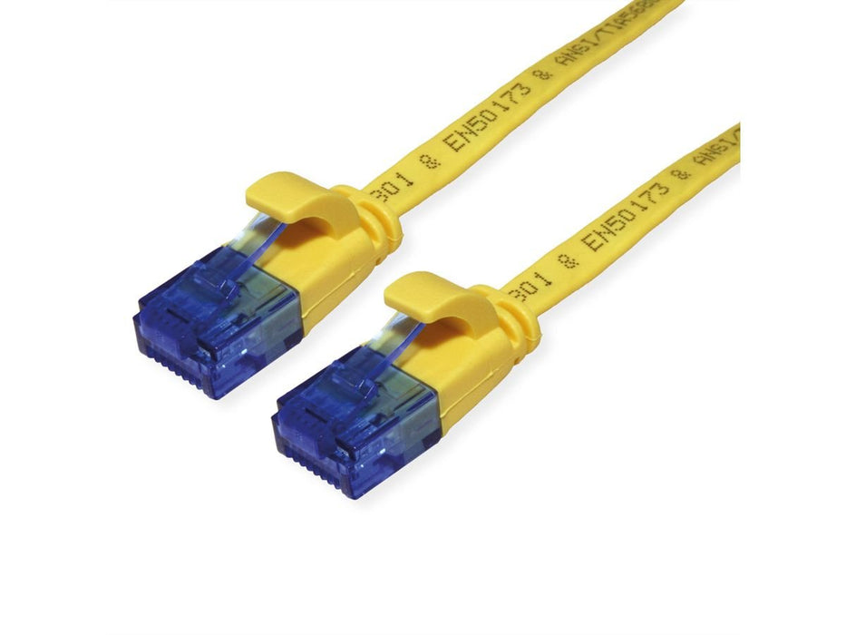 Value Cable De Red Cat.6a (Class Ea) Utp, Extra-Flach, Gelb, 1 M