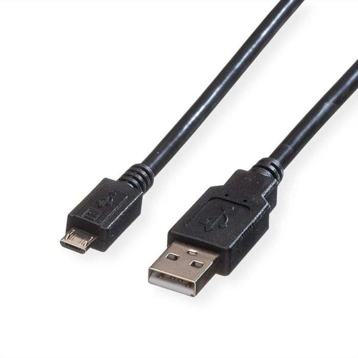 Cable Roline Usb 2.0 Usb A St - Micro Usb B St Schwarz 1,8m