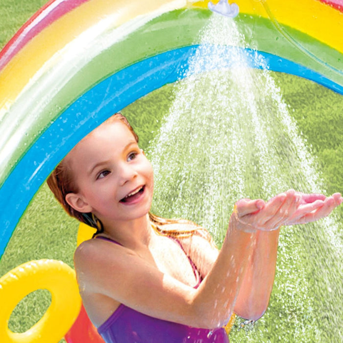 Piscina Hinchable Infantil Modelo Jardín Con Tobogán, 290 X 180 X 104 Cm