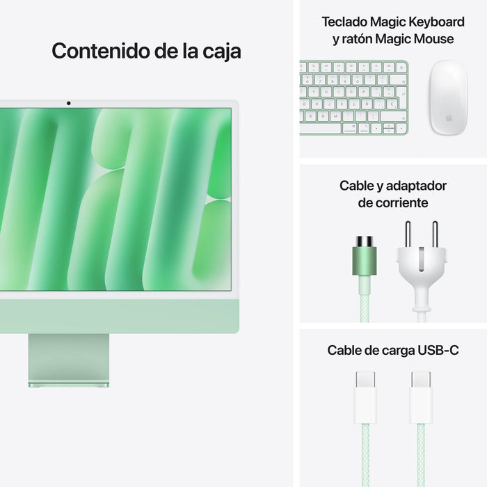 EAN 0195949592591 - Apple iMac Apple M M4 59,7 cm (23.5") 4480 x 2520 Pixeles PC todo en uno 16 GB 256 GB SSD macOS Sequoia W imagen 9