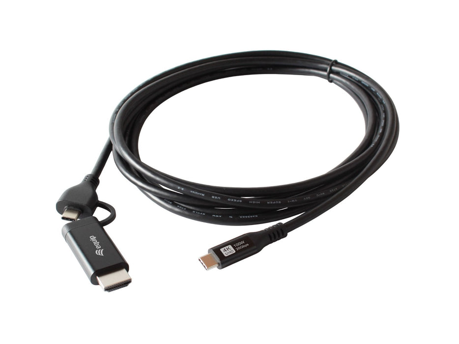 Equip Adaptador Usb-C->Usb-C+Hdmi Pd100w 4k 60hz 1.00m Alu.