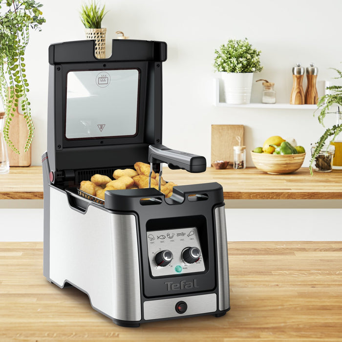 EAN 3016661173783 - Tefal Clear Duo FR600D Sencillo 0,65 L Independiente 2000 W Freidora Negro, Acero inoxidable imagen 6