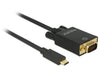 EAN 4043619852611 - DeLOCK 85261 adaptador de cable de vídeo 1 m USB Tipo C VGA (D-Sub) Negro imagen 1