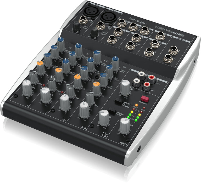 Behringer 802s - 8-Mezclador Interfaz Usb Para Podcasts, Streaming Y Grabaciones Domésticas