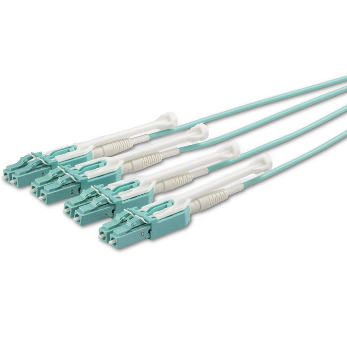 Startech.Com Mpo8lcpl2m Cable De Fibra Optica 2 M Om3 Mpo/Mtp 8x Lc Aqua