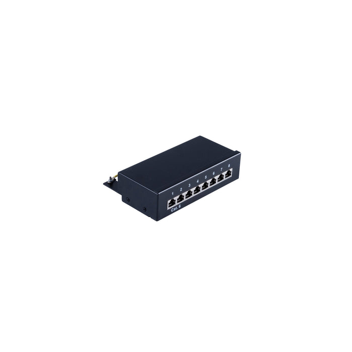 S-Impuls Patchpanel Mini Cat.6 Desktop Carcasa 8-Port Negro