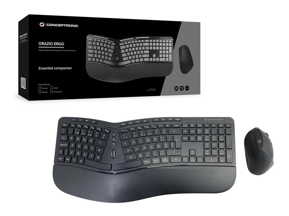 EAN 4015867227022 - Conceptronic ORAZIO02PT teclado Ratón incluido Oficina RF inalámbrico QWERTY Portugués Negro imagen 5