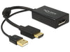 EAN 4043619626670 - DeLOCK 0.245m HDMI+USB2.0-A/DisplayPort 0,254 m HDMI + USB Negro imagen 1