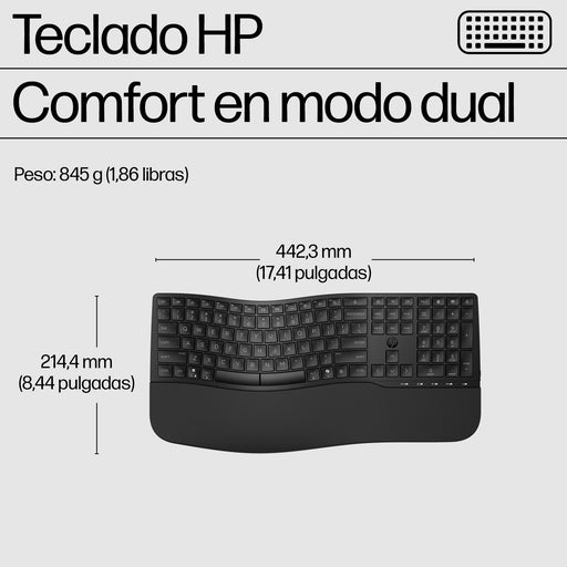 EAN 198122954735 - HP 685 Comfort Dual-Mode Keyboard and Mouse Combo teclado Ratón incluido Oficina RF Wireless + Bluetooth N imagen 2