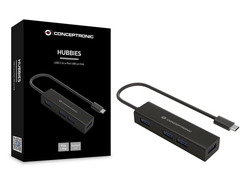 EAN 4015867225554 - Conceptronic HUBBIES07B hub de interfaz USB 3.2 Gen 1 (3.1 Gen 1) Type-C 5000 Mbit/s Negro imagen 2