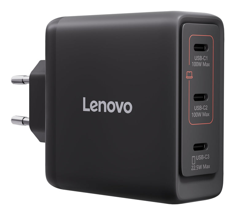 Lenovo 100w Gan 3 Ports Usb-C Triple Ac Adapter