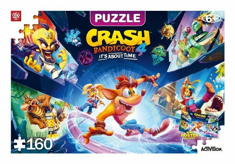 EAN 5908305240365 - Cenega Crash Bandicoot 4: It's About Time Puzzle rompecabezas 160 pieza(s) Videojuego imagen 1