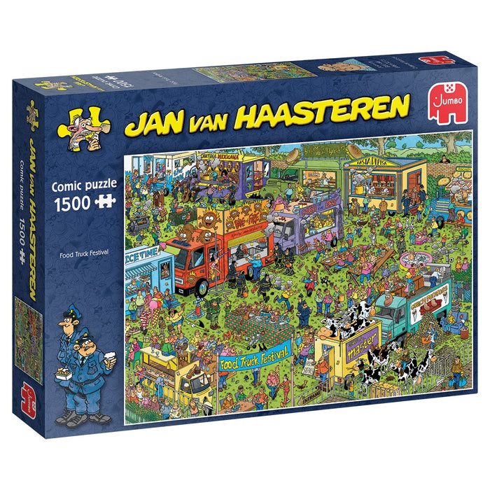 EAN 8710126200421 - Jan van Haasteren Food Truck Festival 1500 pcs Puzzle rompecabezas 1500 pieza(s) Cómics imagen 1