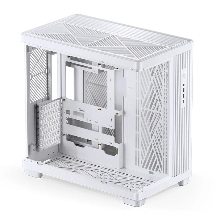 Caja Pc Jonsbo Tk-4 Midi-Tower, Atx, Tempered Glass - Blanco