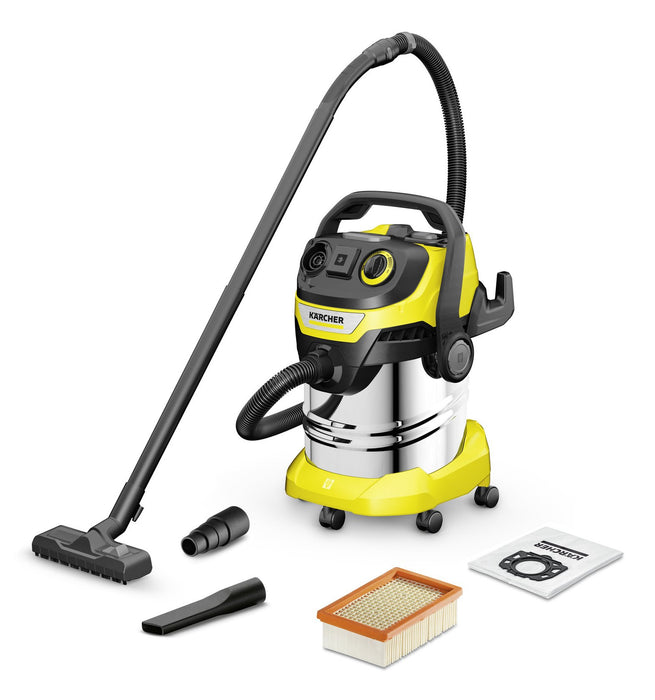 EAN 4054278663579 - Kärcher WD 5 P S V-25/5/22 Negro, Acero inoxidable, Amarillo 25 L 1100 W imagen 1