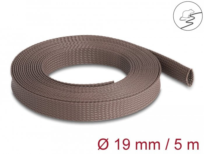 Delock Funda Trenzada A Prueba De Roedores Emirable 5 Mx 19 Mm Marrón