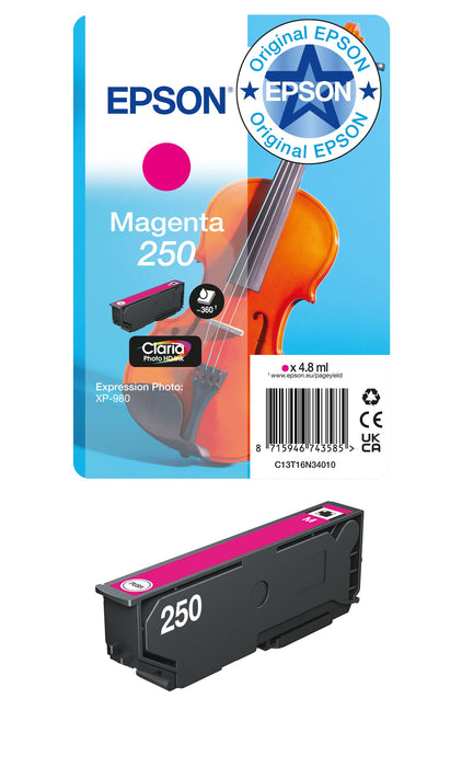 EAN 8715946743585 - Epson 250 Violin Claria Photo HD cartucho de tinta 1 pieza(s) Original Rendimiento estándar imagen 3