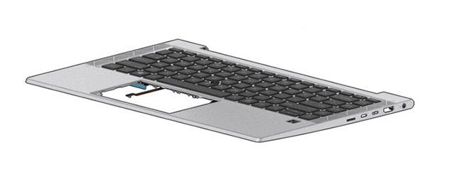 Top Cover W/ Kbd Cp+Ps Bl Gr M36312-041, Keyboard, German,