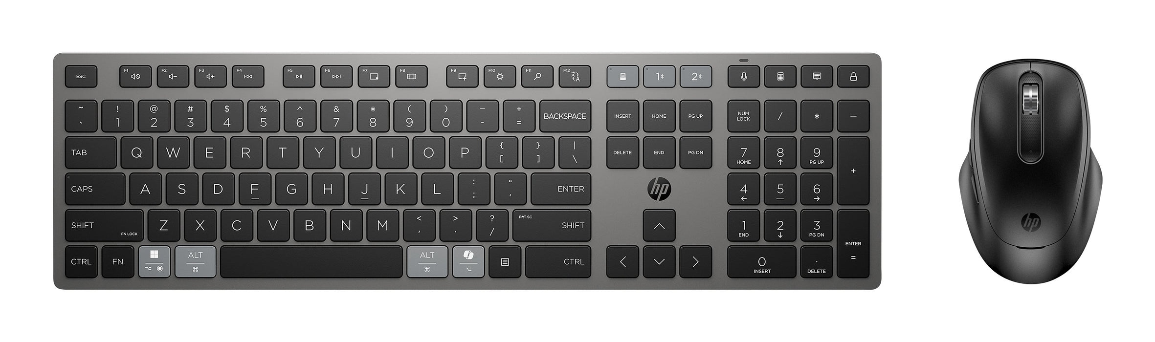 EAN 198122139811 - HP 720 MULTI RCHRGBL WLS KB MS teclado Ratón incluido Hogar USB + Bluetooth Negro imagen 1