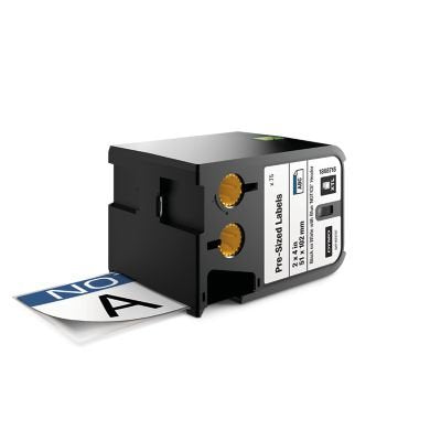 Dymo Sicherheitsetiketten - 1868715 - Blaue Kopfzeile - Negro A Blanco - 51x102mm - 70etiketten
