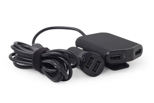 EAN 8716309099974 - Gembird EG-4U-CAR-01 cargador de dispositivo móvil GPS, Smartphone, Tableta, Universal Negro Encendedor d imagen 1