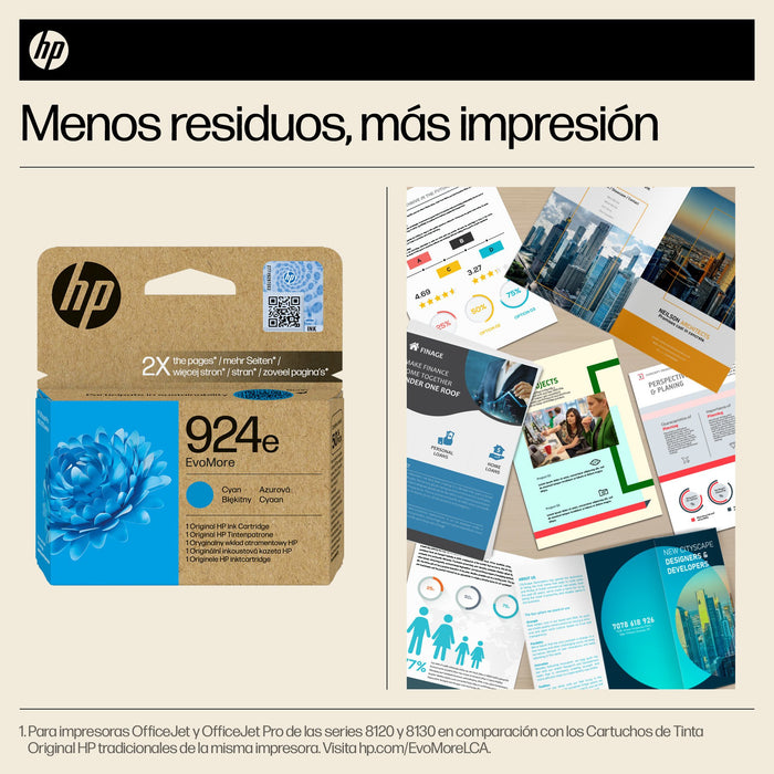 EAN 0199764687432 - HP 924e EvoMore Cyan Original Ink Cartridge cartucho de tinta 1 pieza(s) Alto rendimiento (XL) imagen 5