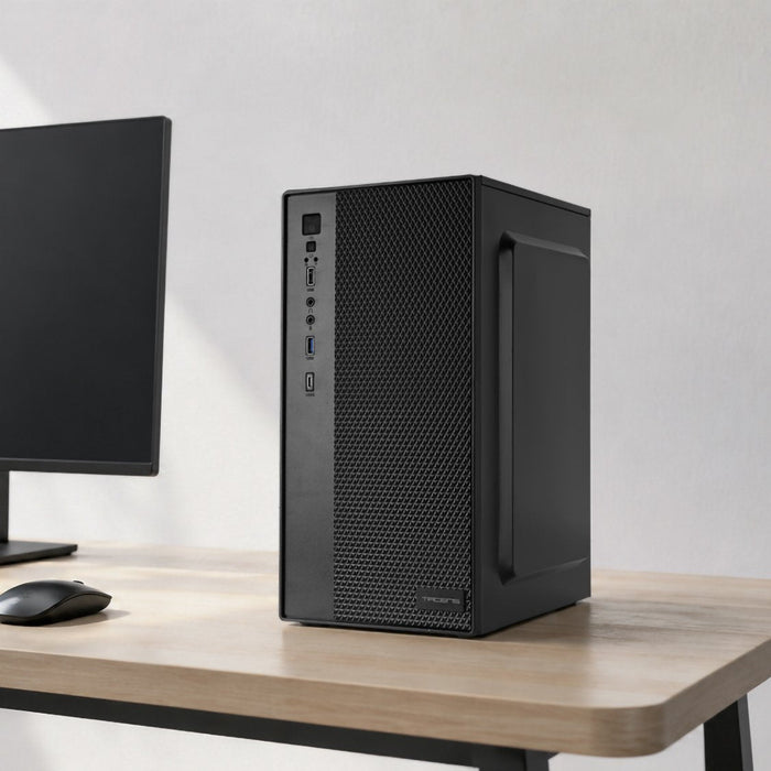 Caja Micro Atx Tacens Anima Ac7500 Con Fuente 500w Frontal 3d Disipador Max 140mm Gpu Max 250mm Negr