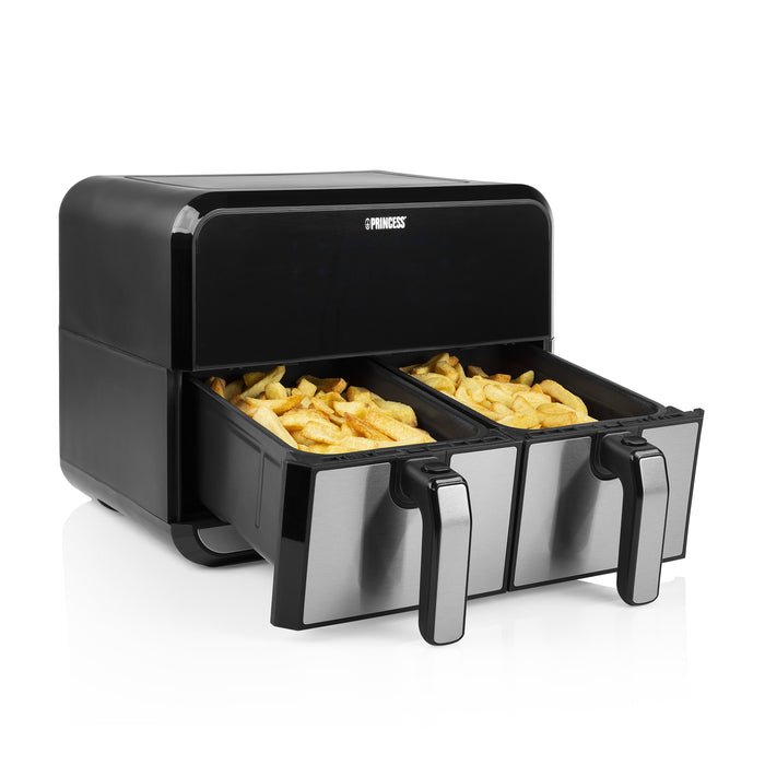 EAN 8712836969360 - Princess 182074 Doble 8 L Independiente 1700 W Freidora de aire caliente Negro, Acero inoxidable imagen 8