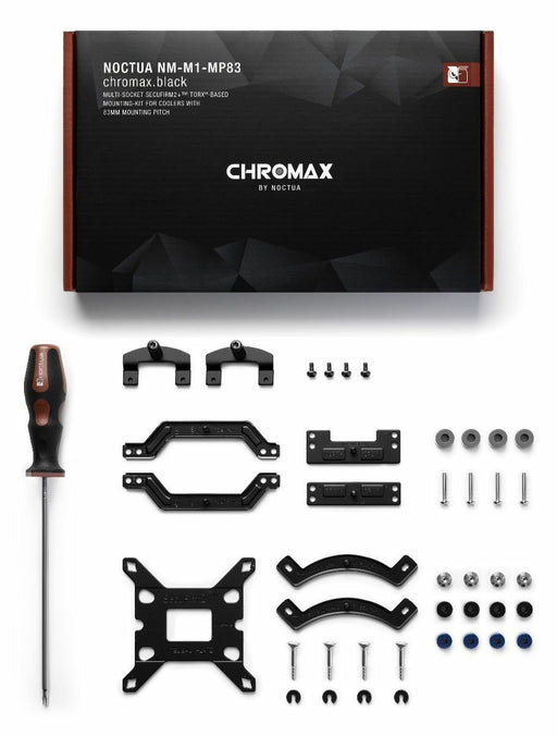 EAN 9010018201550 - Noctua NM-M1-MP83 CHROMAX.BLACK accesorio o pieza de sistema de refrigeración para ordenador Kit de monta imagen 1