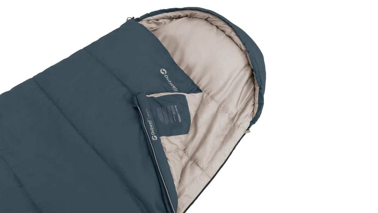 Outwell Campion Lux Sleeping Bag, Left Zipper, Blue