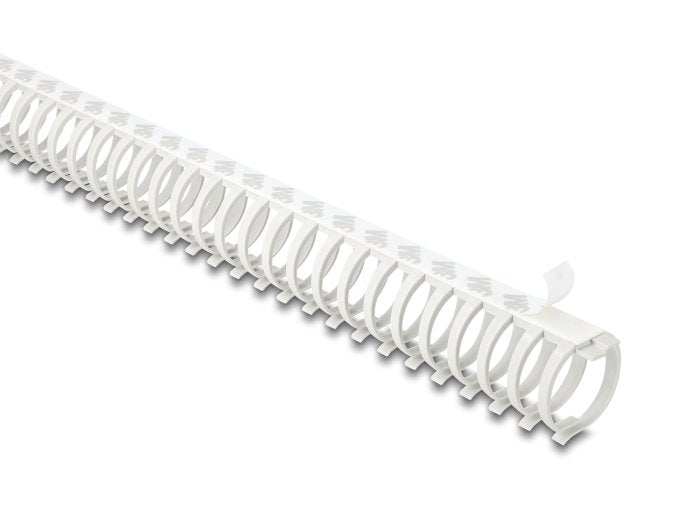 Delock Canaleta Para Cables Flexible Autoadhesivo Atornillable 34 X 35 Mm - Longitud 50 Cm Gris
