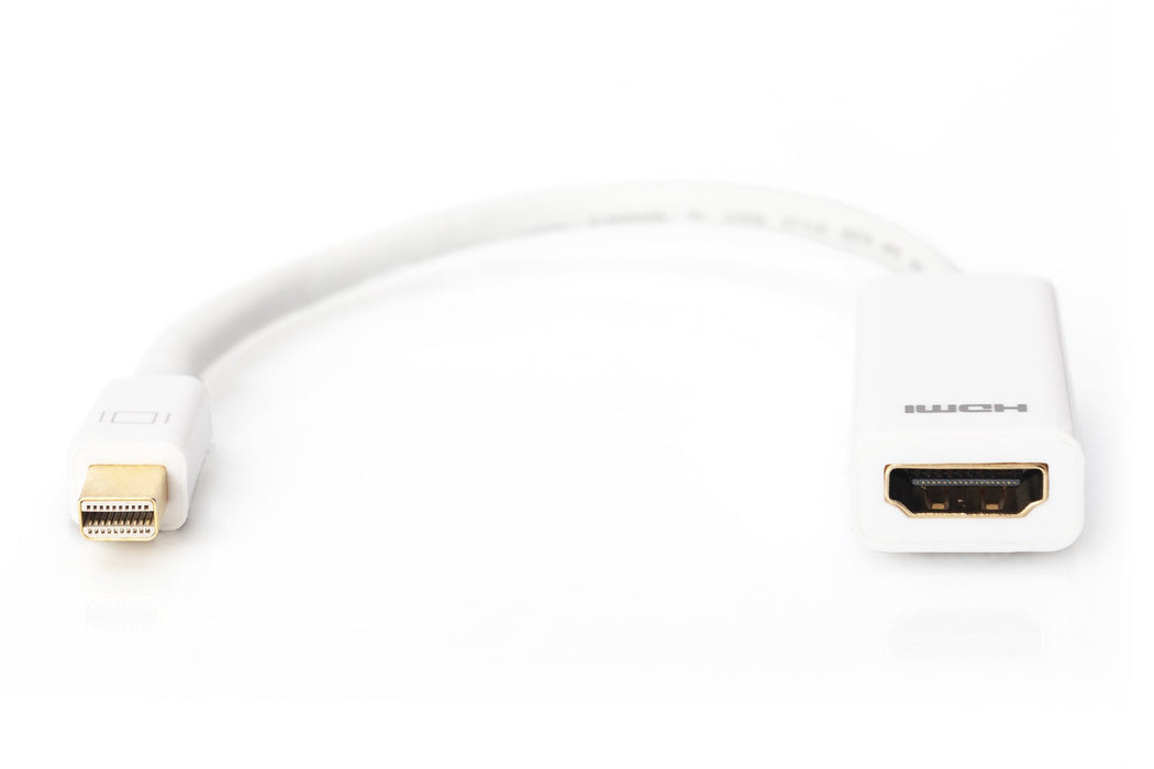EAN 4016032292425 - Digitus DB-340404-001-W adaptador de cable de vídeo 0,15 m Mini DisplayPort HDMI tipo A (Estándar) Blanco imagen 3