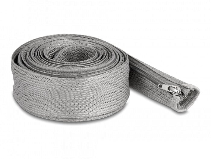 Delock Manga Trenzada Con Cremallera Resistente Al Calor 3 M X 50 Mm Gris