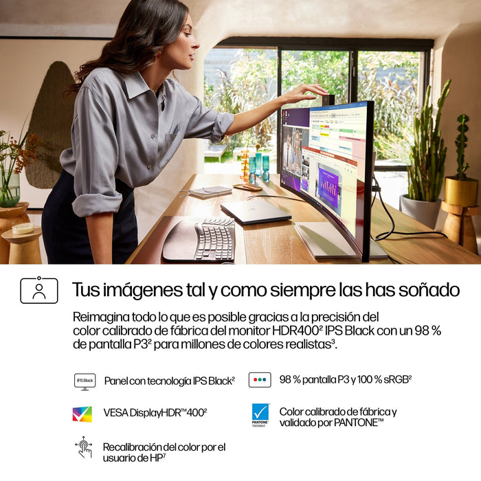 EAN 0197497775570 - HP Series 7 Pro 34 inch WQHD Conferencing Monitor - 734pm pantalla para PC 86,4 cm (34") 3440 x 1440 Pixe imagen 8