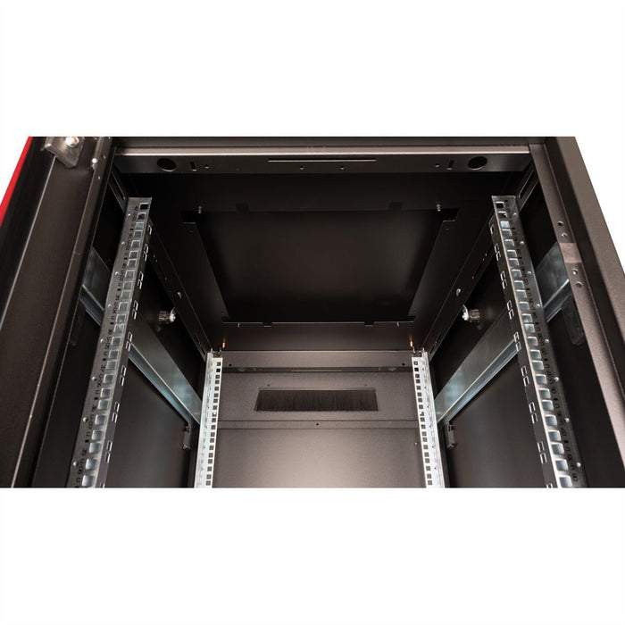 Roline 19-Zoll Netzwerkschrank Pro 42 He, 600x800 Bxt Glastr Schwarz