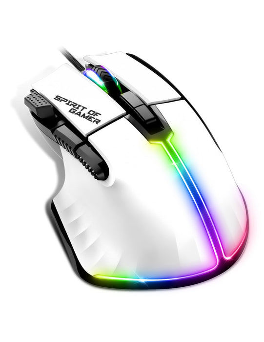 EAN 3700104455290 - Spirit of Gamer PRO-M5 ARTIC ratón Juego mano derecha USB tipo A Óptico 12800 DPI imagen 2