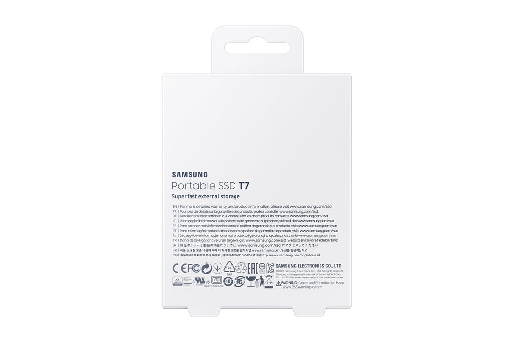 Disco Externo Ssd Samsung 500gb Portable T7 Usb3.2 Gen.2 Mettalic Red Extern Kit