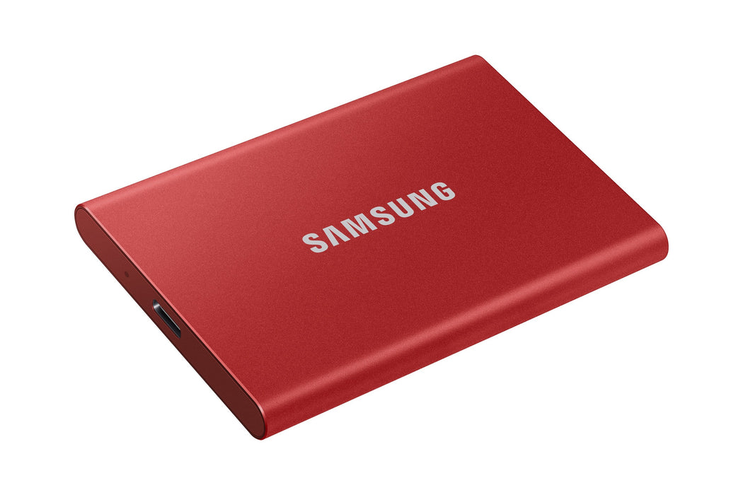 Disco Externo Ssd Samsung 500gb Portable T7 Usb3.2 Gen.2 Mettalic Red Extern Kit