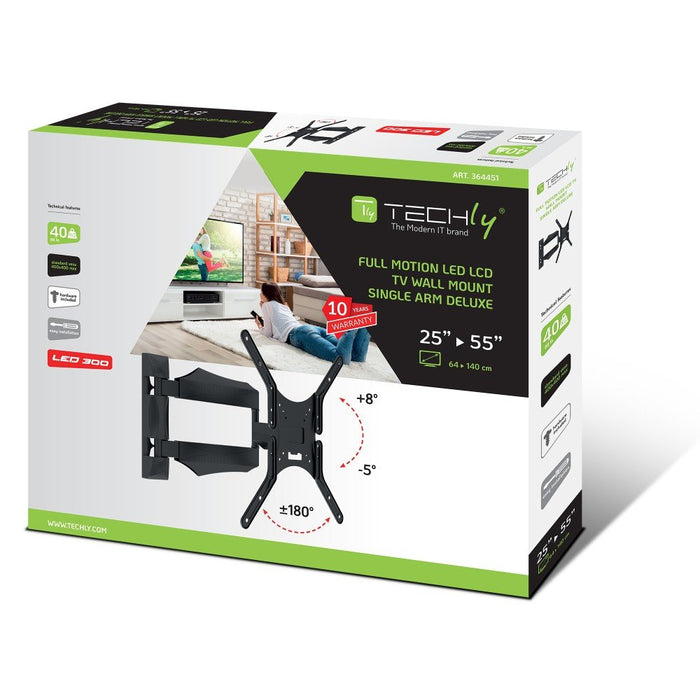 Techly Ica-Plb 271m Soporte De Pared Para Tv 25-52" Led/Lcd 40kg Giratorio Inclinable