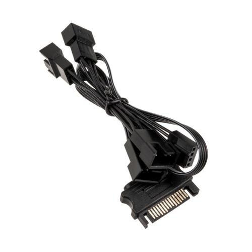 Kolink 1-4 Pwm Ventilador Cable Divisor - 35 Cm, Geflochten, Negro