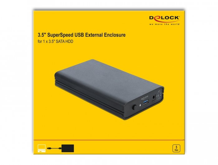 EAN 4043619426126 - DeLOCK 42612 caja para disco duro externo Caja de disco duro (HDD) Negro 3.5" imagen 4